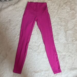 Lululemon Sonic Pink High-Waisted Leggings | size 2 | 28’ inch